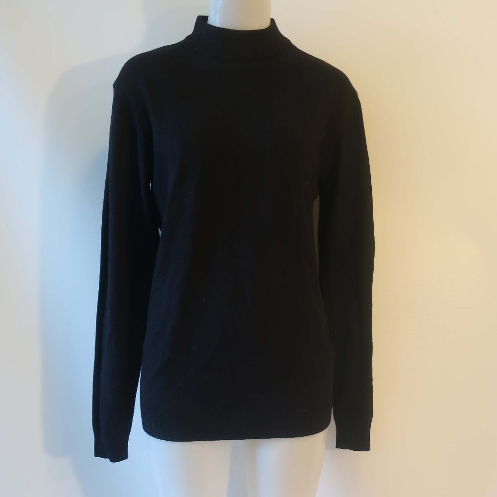 Mens Xray Black Mock Neck Slim Fit Premium Comfort Knit Sweater S *